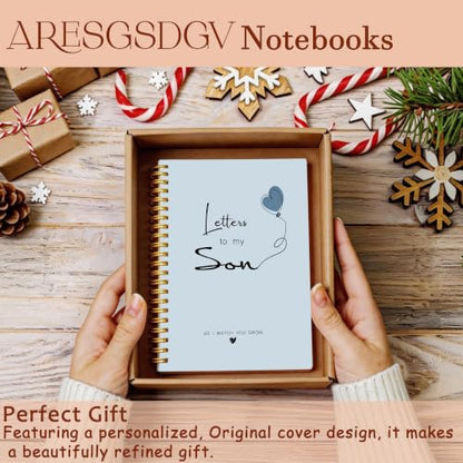 Mother Son Gifts Journals for Women 5.5x8.3in - color: Son blue