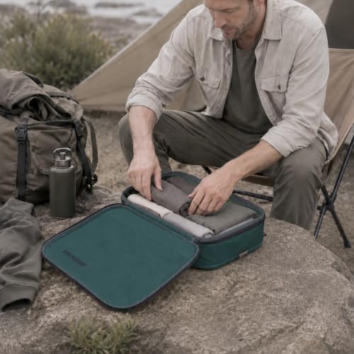 4 Pack Ultralight Compression Packing Cubes for Travel, Green - color: Green