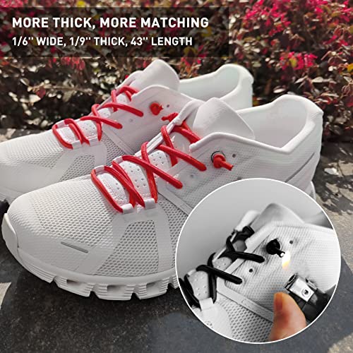 3 Pairs Elastic No Tie Shoe Laces, Stretch Bungee Laces - color: White+red+pink