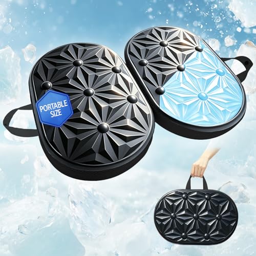 Cooling Gel Enhanced Memory Foam Seat Cushion, Desk Chair Seat Cushion, Office Chair Cushions, Foldable Portable, Back Sciatica Coccyx Tailbone Pain Relief, Driving Car Airplane Wheelchair Bleachers - color: Black Leather