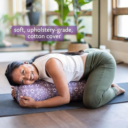 Hugger Mugger Standard Yoga Bolster - Firm, Supportive, Handmade, Durable - color: Blue