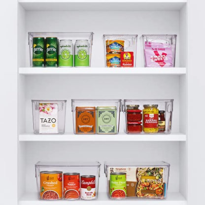 Sorbus Fridge Organizers and Storage, Clear Plastic Bins (Medium, 4 Pack) - size: Medium, style: 4 Pack