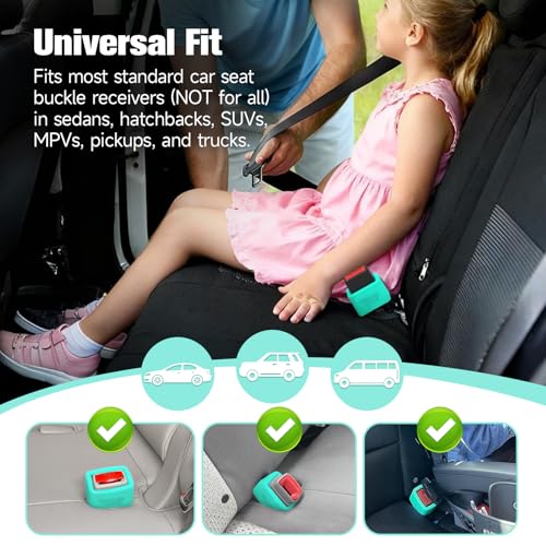 Morlike Silicone Buckle Holder Booster - Fits Most, Not All (Light Blue, 2 Pack) - color: Light Blue, 2 Pack