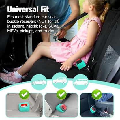 Morlike Silicone Buckle Holder Booster - Fits Most, Not All (Light Blue, 2 Pack) - color: Light Blue, 2 Pack