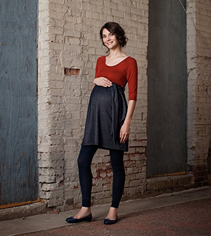Preggers Maternity Leggings - 10-15 mmHg for Pregnancy - color: Navy, size: Medium