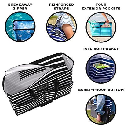 SCOUT Ben Pocket Tote - Multi-use with breakway zipper - color: Fleetwood Black