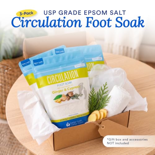 Circulation Foot Soak (3 Pack Bundle) Foot Spa Epsom Salts - size: 32 Ounce (Pack of 3)