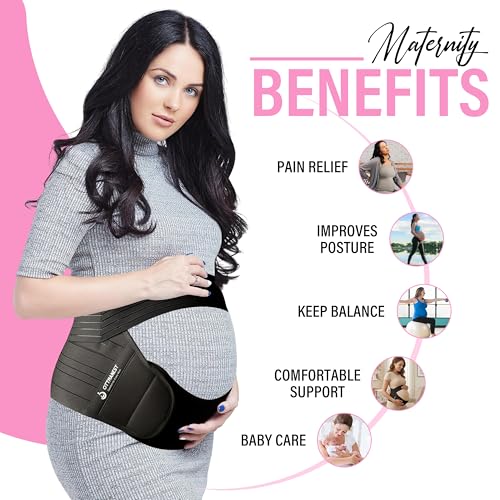 Maternity Support Belt (Medium/80-110cm) – Adjustable Pregnancy Belly Band for Back, Hip & Pelvic Support | Prenatal & Postpartum Abdominal Binder for Lower Back Pain Relief & Belly Support - size: Medium