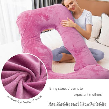60 Inch Pregnancy Pillow for Sleeping (Purple) - color: Purple