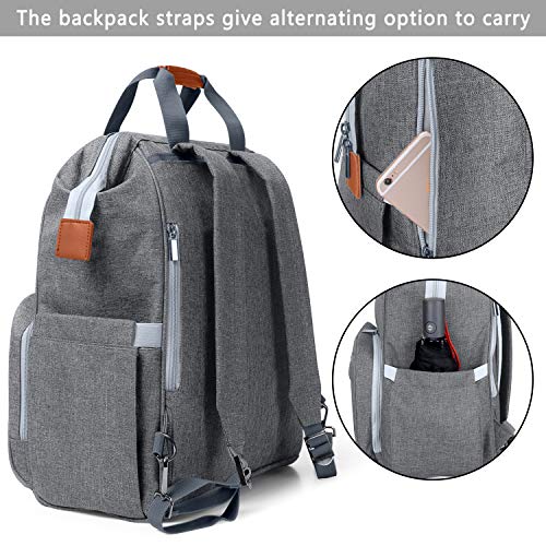 LUXJA Breast Pump Backpack Storage Bag for Cooler Bag & Laptop, Gray - color: Gray (Pump Bag)