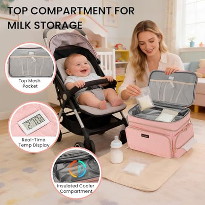 Breast Pump Bag Compatible with Spectra S1/S2, Dual-Layer Carrying Case