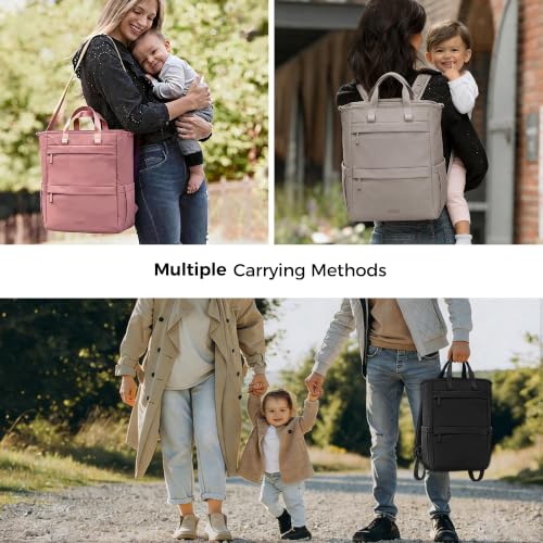 Diaper Bag Backpack Ultra-Lightweight Baby Diaper Bag (Black) - color: Black
