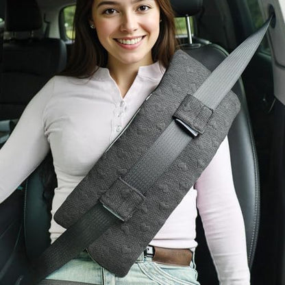 Seat Belt Pillow Post-Surgery – With Ice/Hot Pocket for C-Section, Grey - color: Dark Gray, size: Large