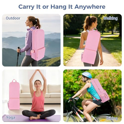 COOLBEBE Yoga Bag for Women with Side Mesh Pockets & Wet Dry Compartment - color: Pink