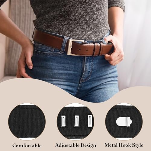 uxcell 4Pcs Hook Extenders for Pants, Adjustable Jeans Extenders for Women Men Pant Trousers Jeans (Black, 3.2x1.4inch) - color: Black