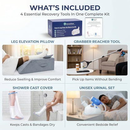 Leg Elevation Pillows for After Surgery, Wedge Pillow, Grey