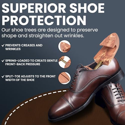 HOUNDSBAY Cedar Shoe Tree, Shoe Trees for Men & Women - Shaper & Stretcher - size: Medium / 8 - 9.5 US