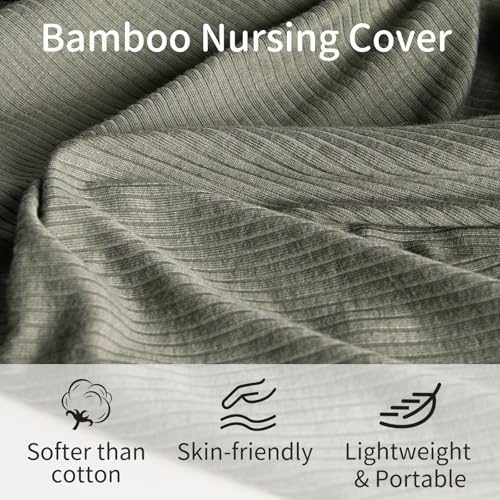 BubblePanda Rayon Made from Bamboo Nursing Cover for Baby Breastfeeding - color: Oat