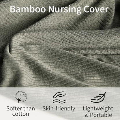 BubblePanda Rayon Made from Bamboo Nursing Cover for Baby Breastfeeding - color: Oat
