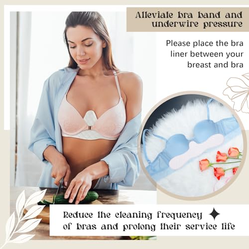 Boyiee 16 Pcs Cotton Bra Liners Under Breast Sweat Pads - color: White, size: Medium