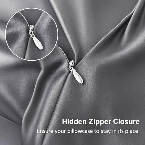 Premium Quality Pillowcase Compatible with Contour Swan Body Pillow - color: Gray
