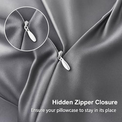 Premium Quality Pillowcase Compatible with Contour Swan Body Pillow - color: Gray