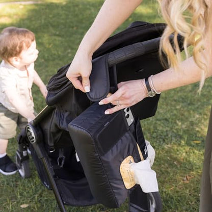 Tiny Twinkle Universal Stroller Organizer with Adjustable Strap - Waterproof Stroller Caddy Fits Baby Jogger, Nuna, Graco, Donna and Bugaboo Strollers（Black） - color: Black, size: Premium