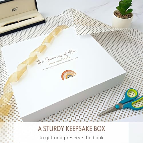 Personalized Rainbow Baby Book, Boho Theme, 4x6 Photo Cover, First 5 Years - color: Boho Blooms Spectrum
