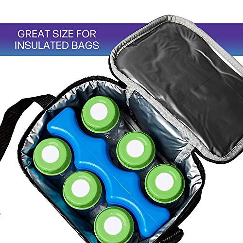Ice Packs for Cooler & Breast Milk Storage, Reusable Contoured Freezer Pack - size: 2-Pack