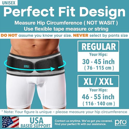 Sacroiliac SI Belt, SI Joint Hip Belt for Women & Men - Gray, Regular - color: Gray