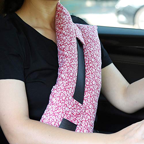 rainbowstar Seatbelt Pillows for Post-Surgery Comfort Mastectomy Breast Cancer Port Pacemaker Heart Surgery C-Section Recovery Support Cushion Pad Patient Care Car Travel Pillow (Tiny Flower) - color: Tiny Flower