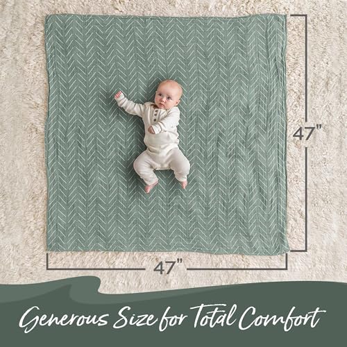 Itzy Ritzy Breastfeeding Boss Multi-Use Baby Wrap & Cover (Sage Mudcloth) - color: Sage Mudcloth, size: 47" x 47"