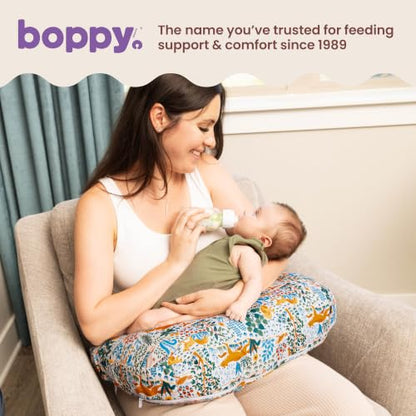 Boppy Nursing Pillow, Safe Ergonomic Breastfeeding & Baby Feeding Support - color: Colorful Forest Animals