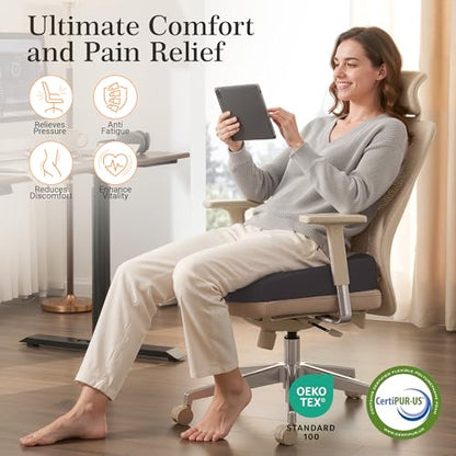 Donut Pillow Seat Cushion, Memory Foam Lifting Office Chair Cushion, Gray - color: Gray
