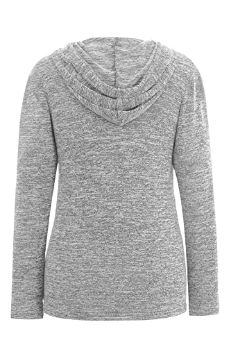 Smallshow Women's Nursing Tops Long Sleeve Breastfeeding Hoodie - color: Light Grey, size: Medium