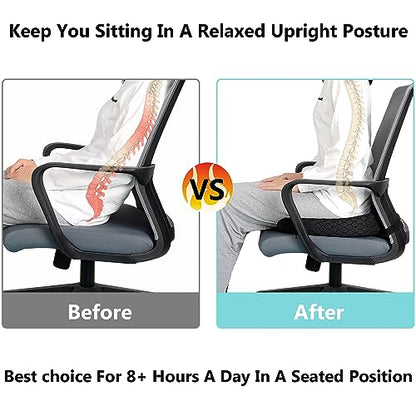 Tailbone Pain Relief Office Chair Cushion 10-Inch Extended U-Cutout