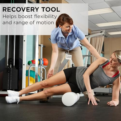THERABAND Pro Foam Roller, Back, Muscle, Exercise, Physical Therapy, White