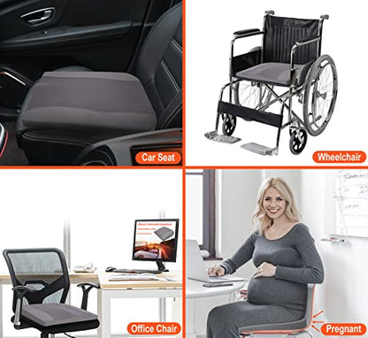 Lofty Aim Car Seat Cushion, Memory Foam Car Seat Cushions for Long Driving - color: Gray