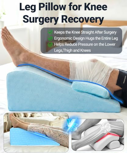 Knee Surgery Pillow Straight Double Leg for Swelling & Blood Circulation