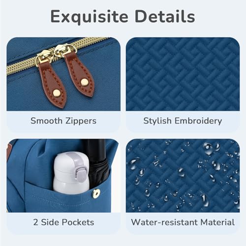 Tenot Diaper Bag Tote, Baby Bags with Pacifier Case Blue - color: Blue, size: Medium