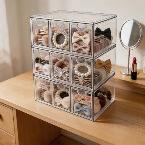 Prsildan Craft Art Supply Organizer Stackable Storage Drawer with 9 Drawers - size: Stackable-9 Drawers