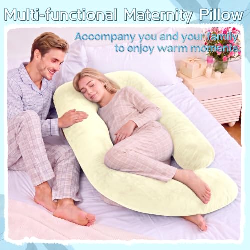 60 Inch Pregnancy Pillow for Sleeping (Off White) - color: Off White