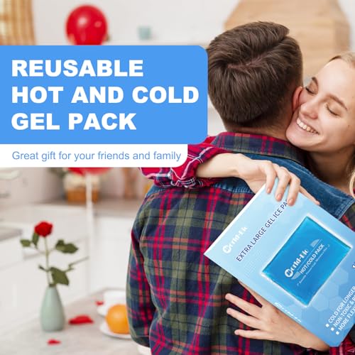 Large Gel Ice Packs for Injuries, 2 Pack, 8.3 x 12.4 in, Hot Cold Reusable