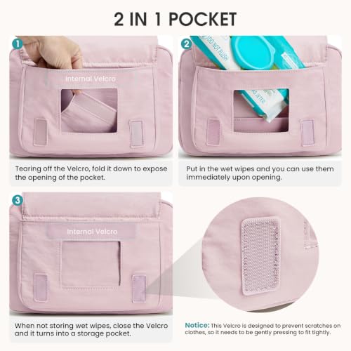G4Free Small Diaper Bag, Mini Sling Diaper Bag with Portable Changing Pad - color: Pink