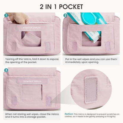G4Free Small Diaper Bag, Mini Sling Diaper Bag with Portable Changing Pad - color: Pink