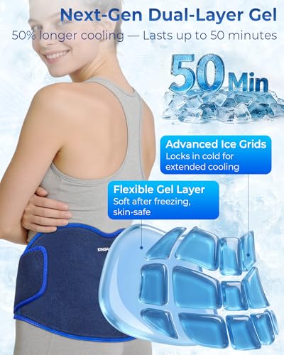 KingPavonini Reusable Ice Pack for Back Pain Injuries Instant Relief, Blue - color: Blue