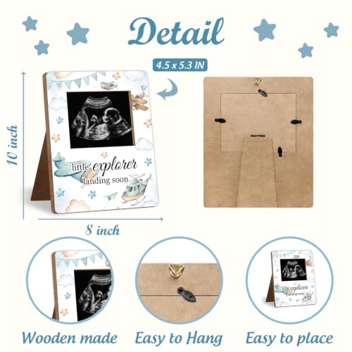 Vintage Airplane Baby Shower Decor Frame, Airplane Baby Shower Party Supplies, for Expecting Parents-to-Be Keepsake Gifts, Pregnancy Sonogram Frame Keepsake, Gender Reveal Presents - color: Vintage Airplane