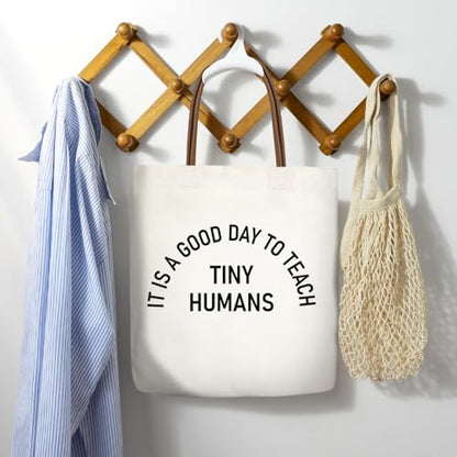 Canvas Tote Bag For Women - color: It's a Good Day to Teach Tiny Humans