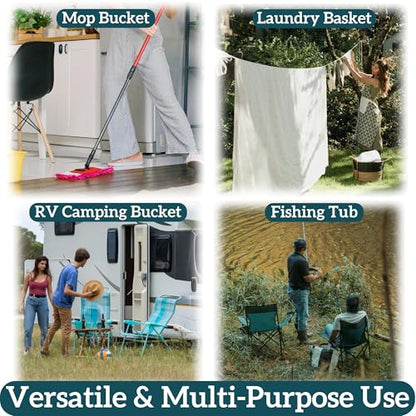 GIMWA Collapsible Foot Bath with Massage Nodes, 4 Gal Foot Soaking Tub - color: Gray