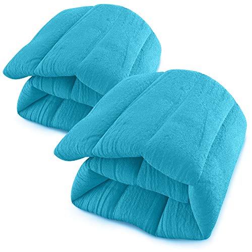 Microwavable Heating Pads Release Moist Heat for Back Pain, 7x22”, 2 Pieces - color: Teal